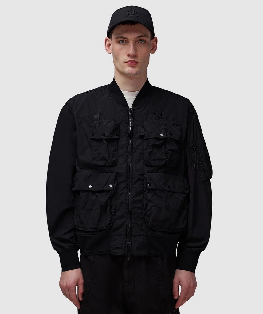 CP Company Chrome-R Bomber Jacket (Black - M) - Size M